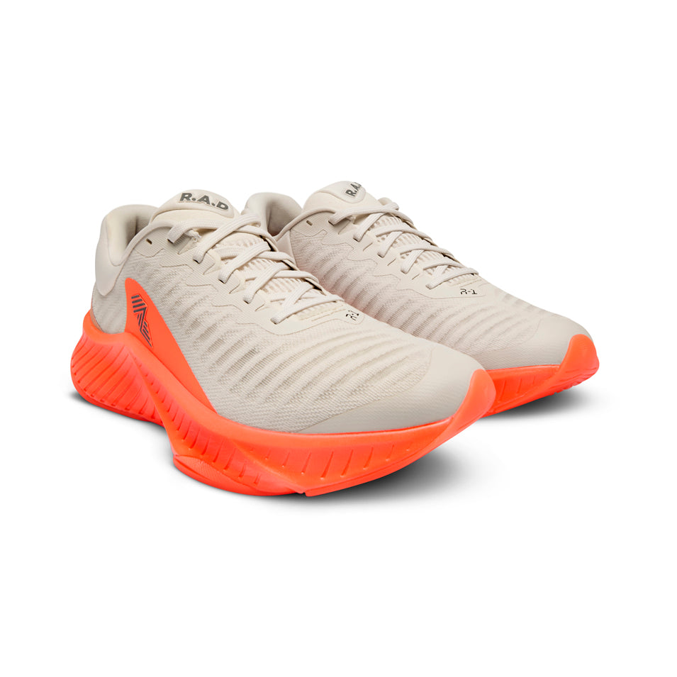 R.A.D® R-1 SUNSET ORANGE at R.A.D® UK - Performance Footwear . 02RADNEONREDRUNNERFRONT_57aa0ffc-d211-4d8c-a045-e2f3c1679246 — View 2