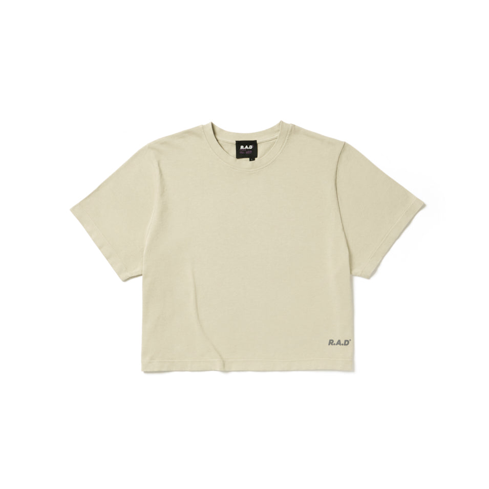 LOGO CROP DUST GREEN at R.A.D® UK - Performance Crop Tee . CROP_TEE_ABBEY_STONE_1_6bce99c3-90d6-4c00-8fa3-5ee5fa790a3e — View 1