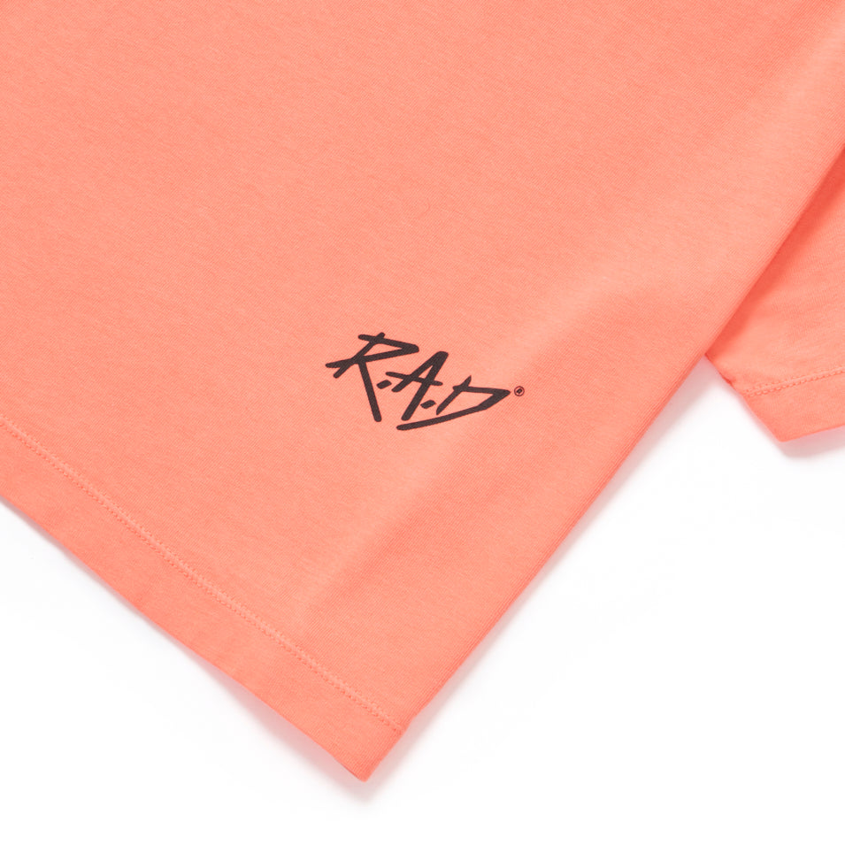 SKETCH CROP FLUORO ORANGE at R.A.D® UK - Performance Crop Tee . CROP_TEE_FLURO_ORANGE_2