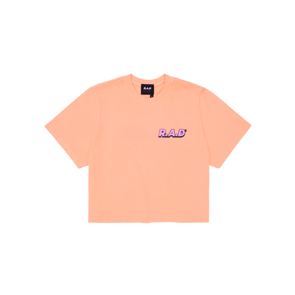 DBE CROP TEE PEACH at R.A.D® UK - Performance Crop Tee . DBECROPHEAVY_PEACHNECTAR_1