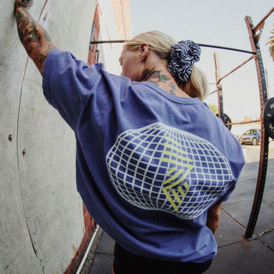 HEAVY™ 'R' GLOBE TEE HERON at R.A.D® UK - Performance Tees . Globe_Heron