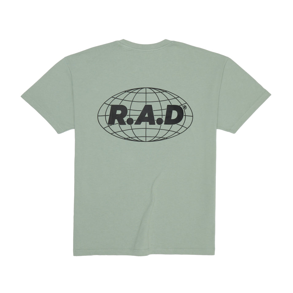 HEAVY™ GLOBE TEE JADE at R.A.D® - Performance Tees . HEAVYGLOBE_JADEITE_2 — View 1
