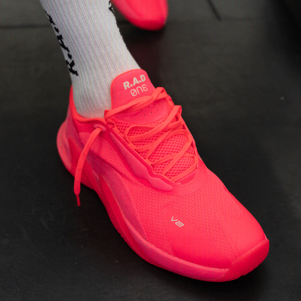 R.A.D® ONE V2 HIGHLIGHTER PINK at R.A.D® - Performance Footwear . Neonpinkshoe3
