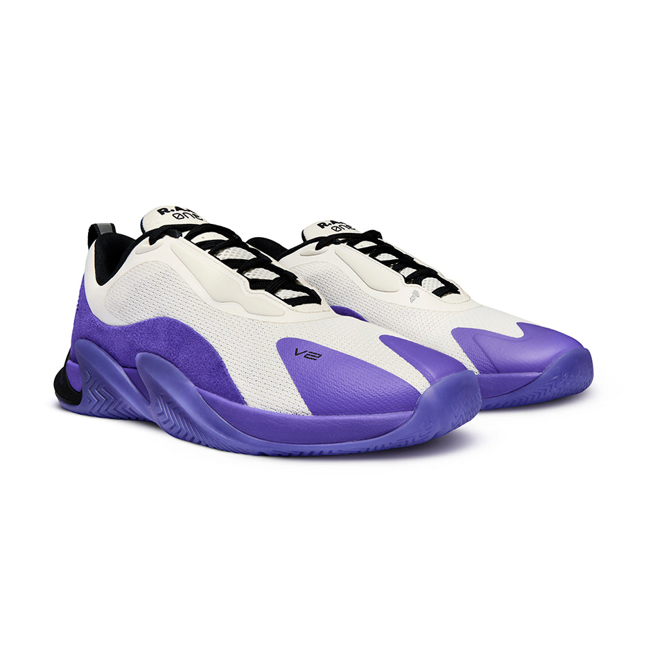R.A.D® ONE V2 COURT PURPLE at R.A.D® - Performance Footwear . 02V2TOFUBLACKPURPLEFRONT