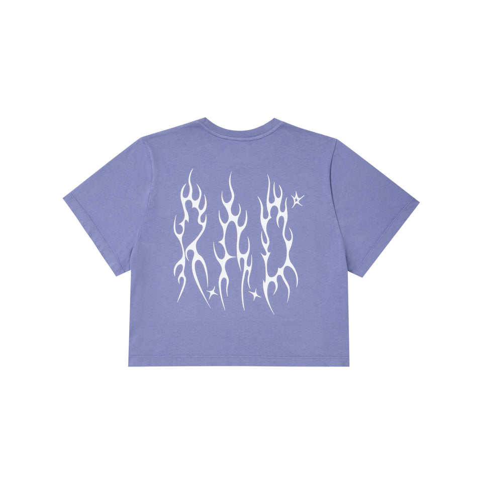 CROP METAL TEE HERON at R.A.D® - Performance Crop Tee . 0326-WCTMEHE_R.A.DWomensCroppedTeeMETALHERON_B — View 2