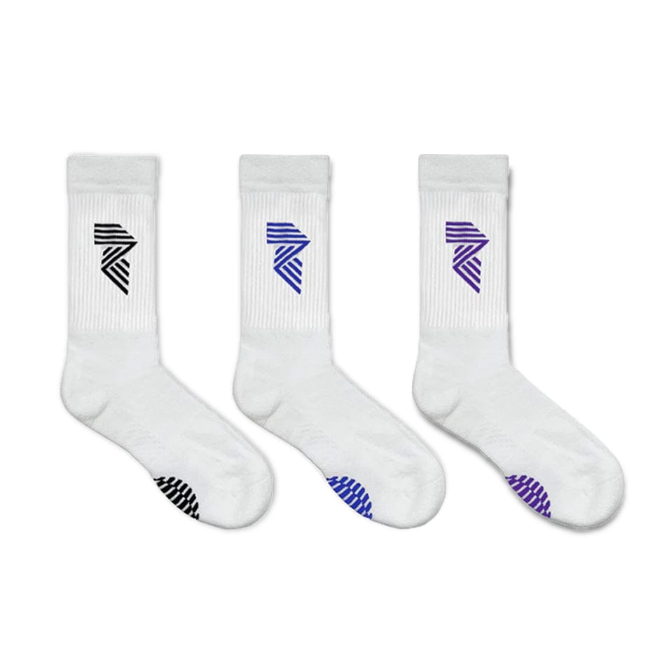 R.A.D® GENERAL SOCK TRIPLE PACK WHITE MULTI