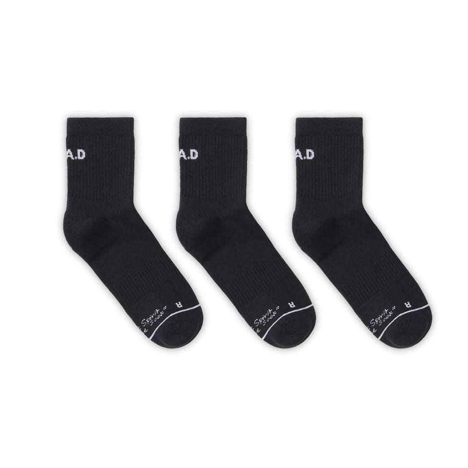 SHORTIE SOCK TRIPLE PACK BLACK