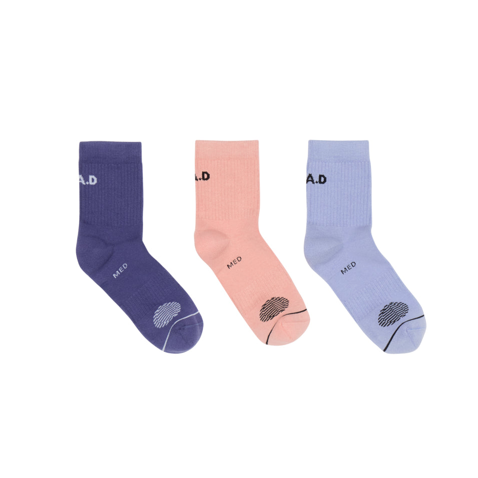 SHORTIE SOCK TRIPLE PACK MULTI COLOR at R.A.D® - Performance Socks . ANKLESOCKTRIPLEPACK_ALLCOLOURS