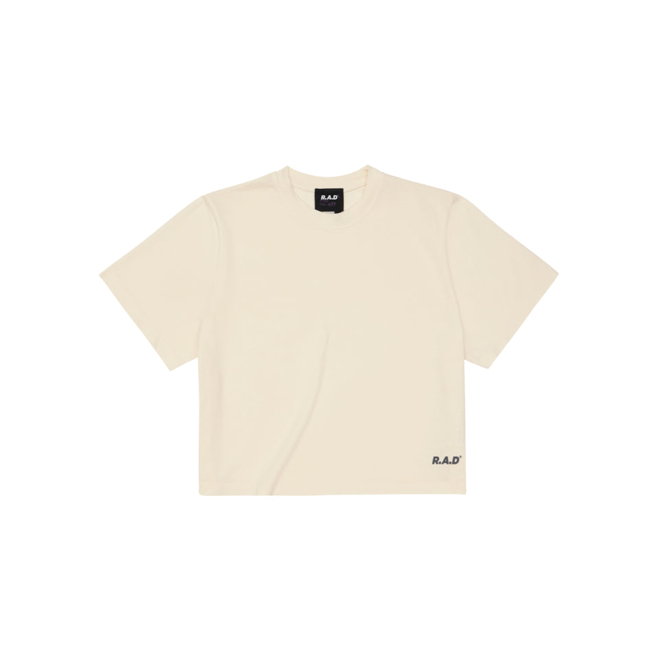 LOGO CROP TEE OFF WHITE