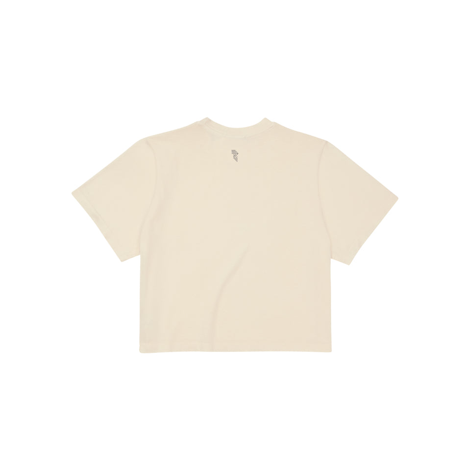 LOGO CROP TEE OFF WHITE