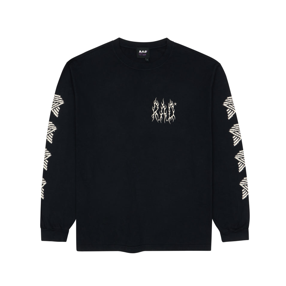 Long Sleeve Metal Tee Black