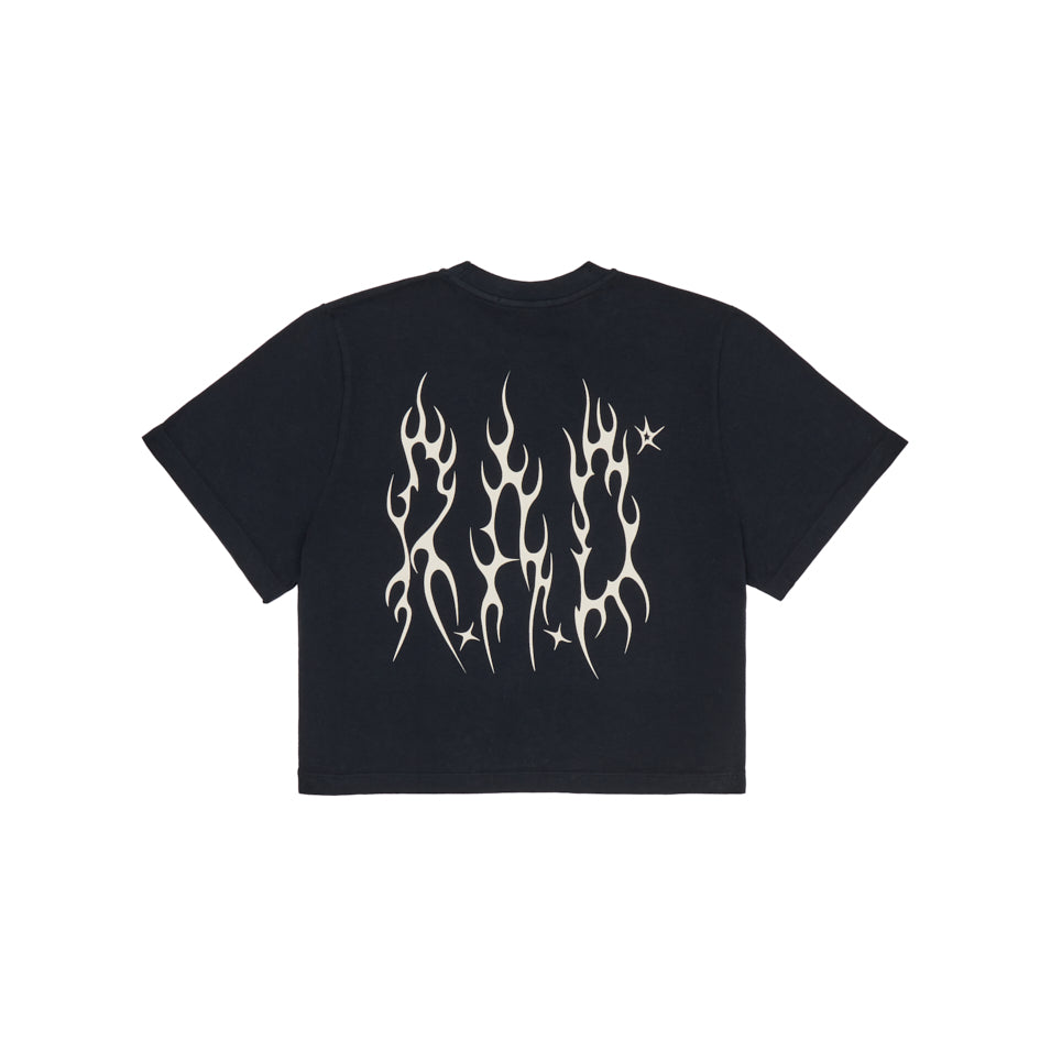 METAL CROP TEE BLACK at R.A.D® - Performance Crop Tee . METALCROP_BLACK_2
