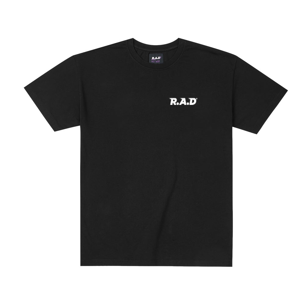 HEAVY™ SKATE TEE BLACK at R.A.D® - Performance Tees . R.A.DHEAVY_SSTeeBLACKSKATEBLACK250gsmWHITEFRONT