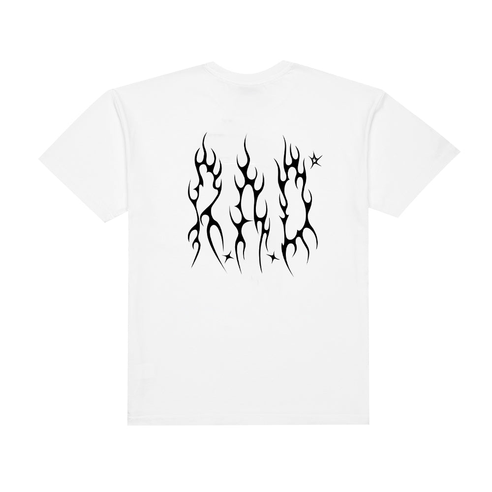 HEAVY™ METAL TEE WHITE at R.A.D® - Performance Tees . R.A.DHEAVY_SSTeeBRILLIANTWHITEMETALWHITE250gsmBLACKBACK