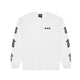 LONG SLEEVE 3XR.A.D® TEE WHITE at R.A.D® - Performance L/S Tees . R.A.DLSTEEWHITE3XWHITE190gsmBLACKFRONT