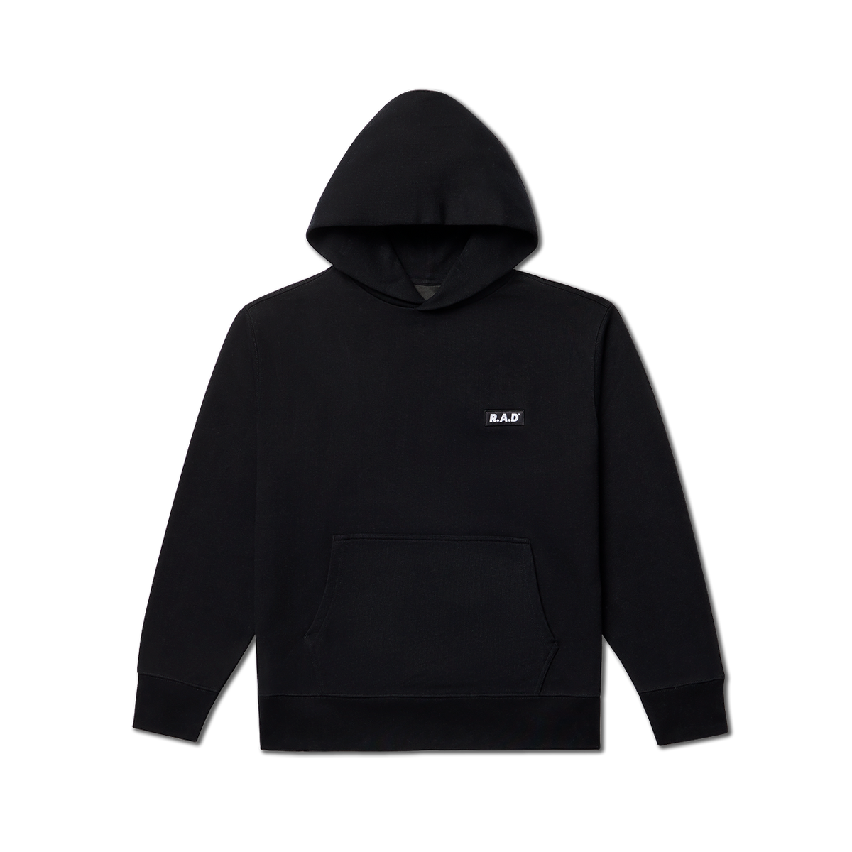 R.A.D CREW HOODED SWEAT OFF BLACK