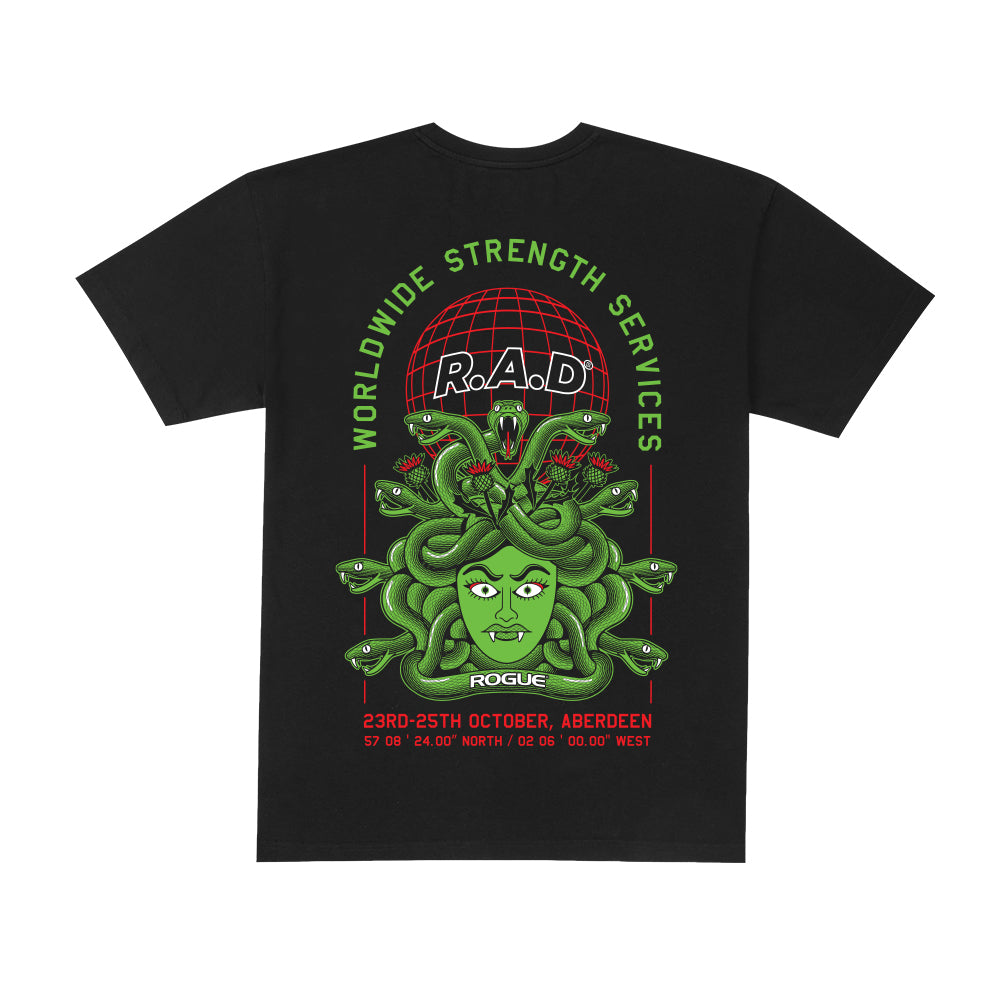 HEAVY™ R.A.D® X ROGUE MEDUSA TEE BLACK at R.A.D® - Performance Tees . RADXROGUE_Short-Sleeve_TEE-01-Back