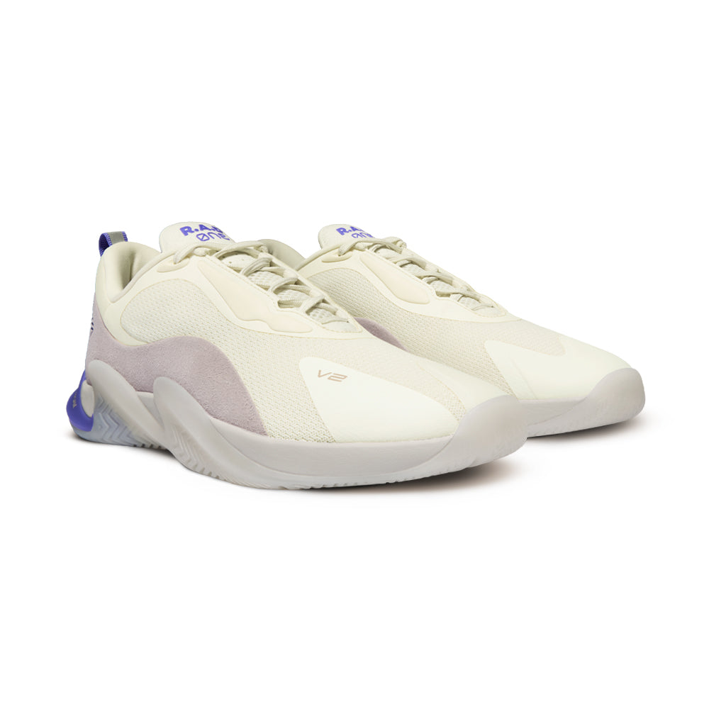 R.A.D® ONE V2 SPORT BLUE at R.A.D® - Performance Footwear . RAD_V2_ANTIQUE_WHITE_BLUE_IRIS_Front — View 2