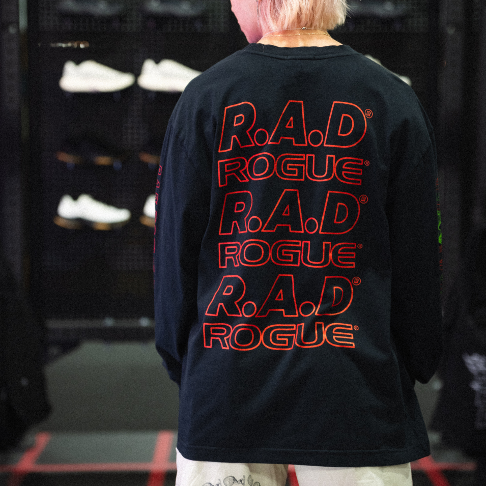 LONG SLEEVE R.A.D® X ROGUE TEE BLACK at R.A.D® - Performance L/S Tees . ROGUE_TEES