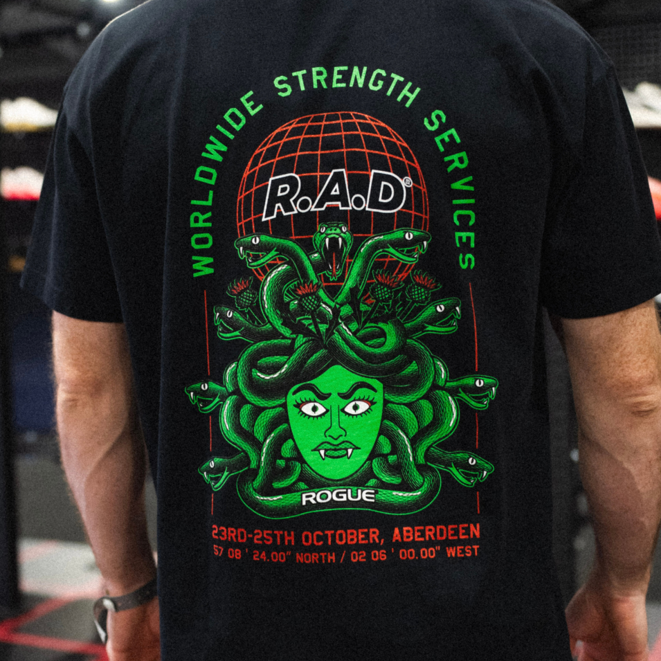 HEAVY™ R.A.D® X ROGUE MEDUSA TEE BLACK at R.A.D® - Performance Tees . ROGUE_TEES_3