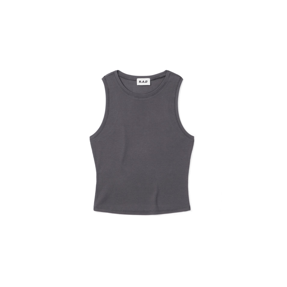 RIB TANK DEEP GRAY