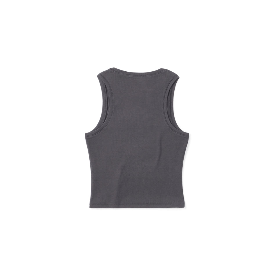 RIB TANK DEEP GRAY