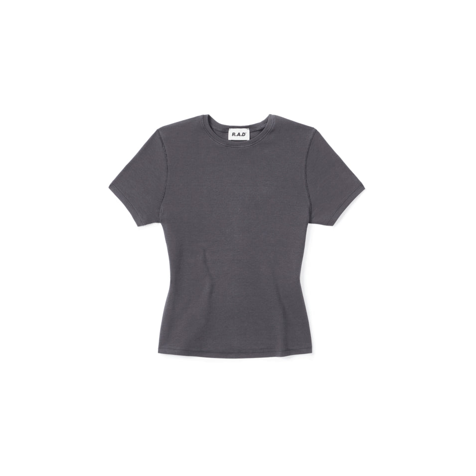 RIB TEE DEEP GRAY