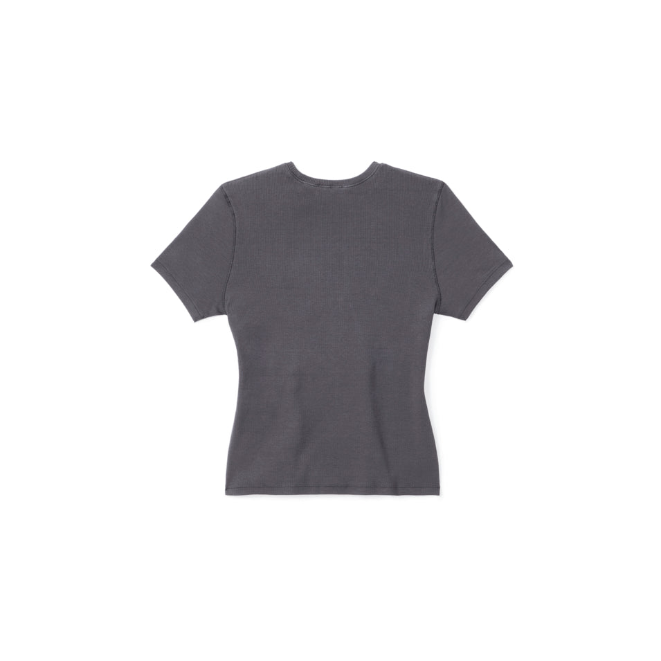 RIB TEE DEEP GRAY