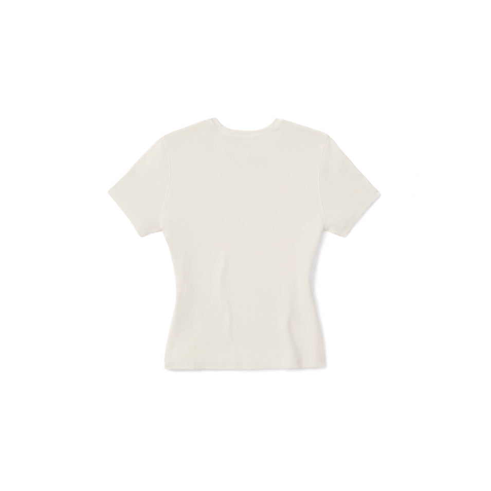 RIB TEE OFF WHITE